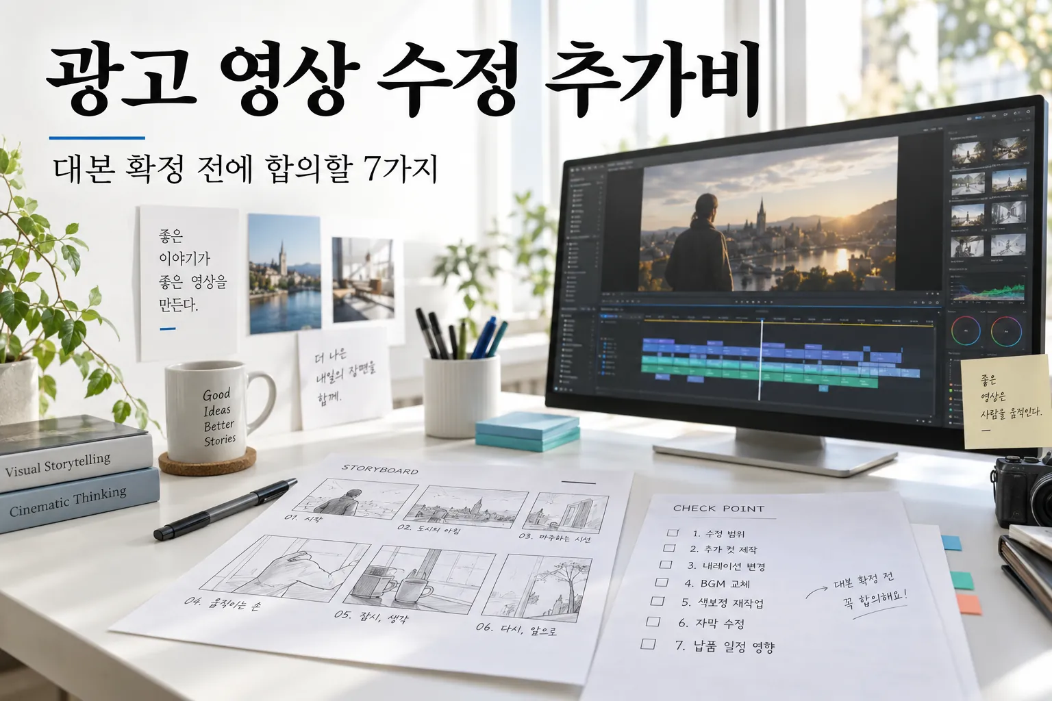 광고 영상 편집 화면과 승인 자료로 보는 수정 추가비 예방 가이드