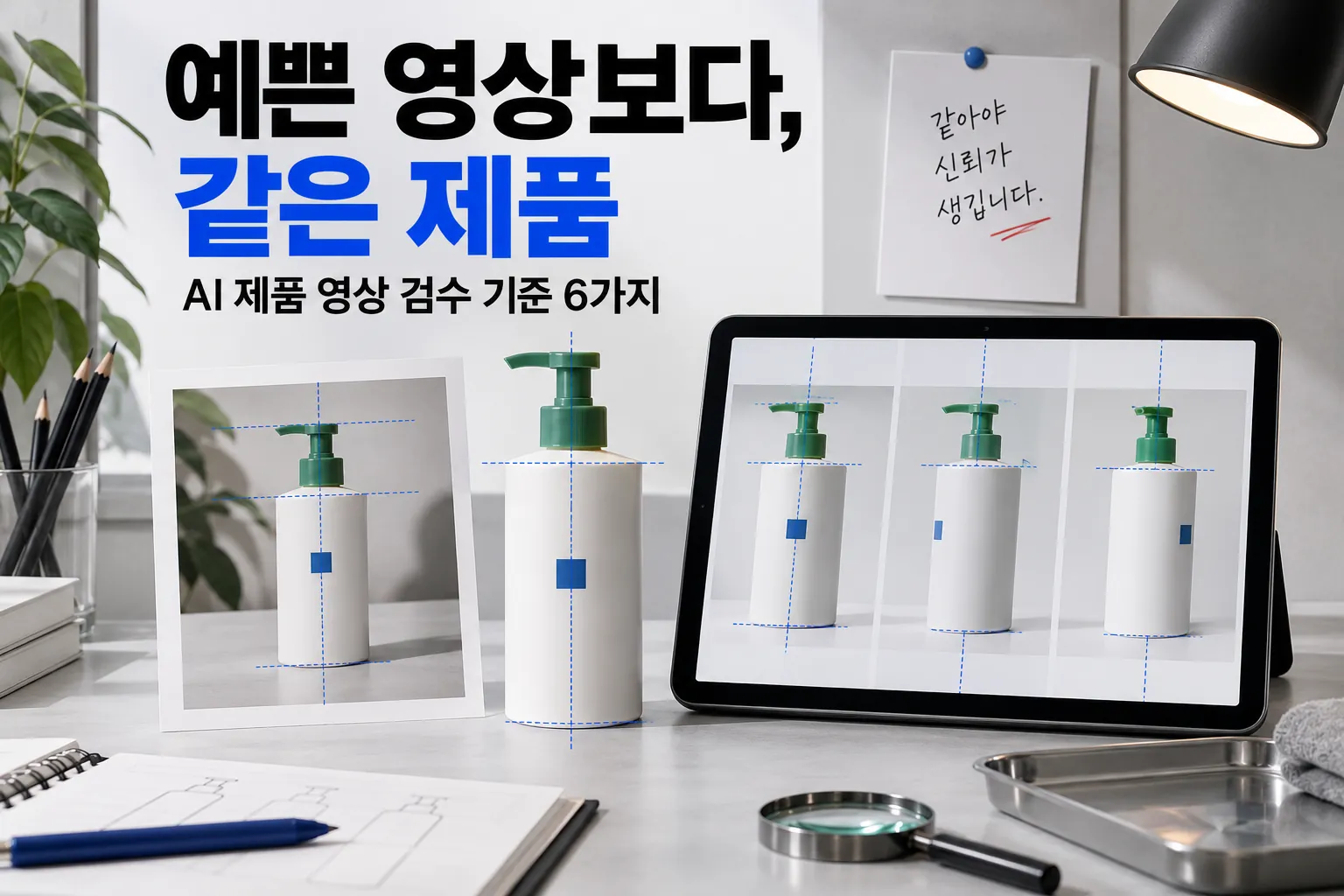 제품 사진과 영상 속 용기·펌프·라벨을 비교하는 AI 제품 영상 검수 가이드