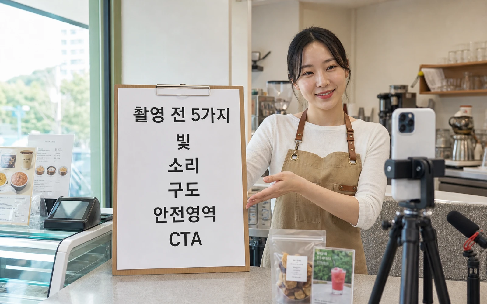 촬영 전 5가지 빛 소리 구도 안전영역 CTA를 정리한 이미지