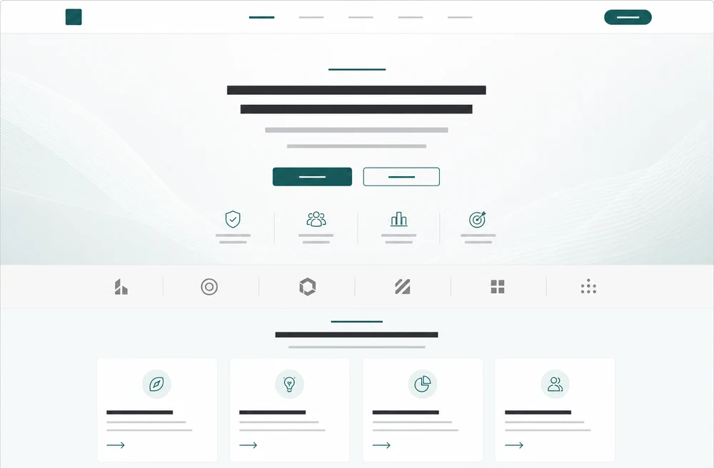 중앙 정렬 컨설팅 홈페이지 샘플