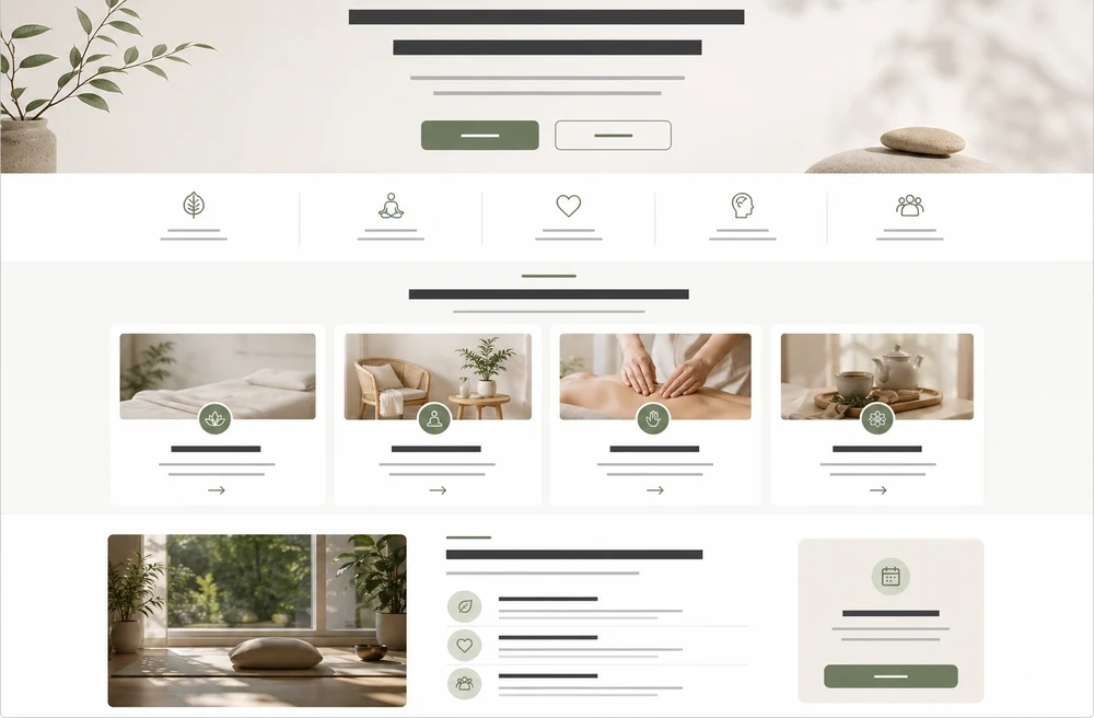 웰니스 센터형 홈페이지 샘플