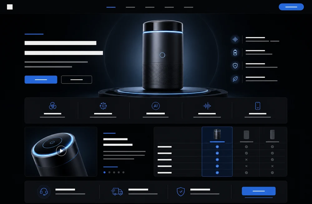 몰입형 제품 런칭 홈페이지 샘플