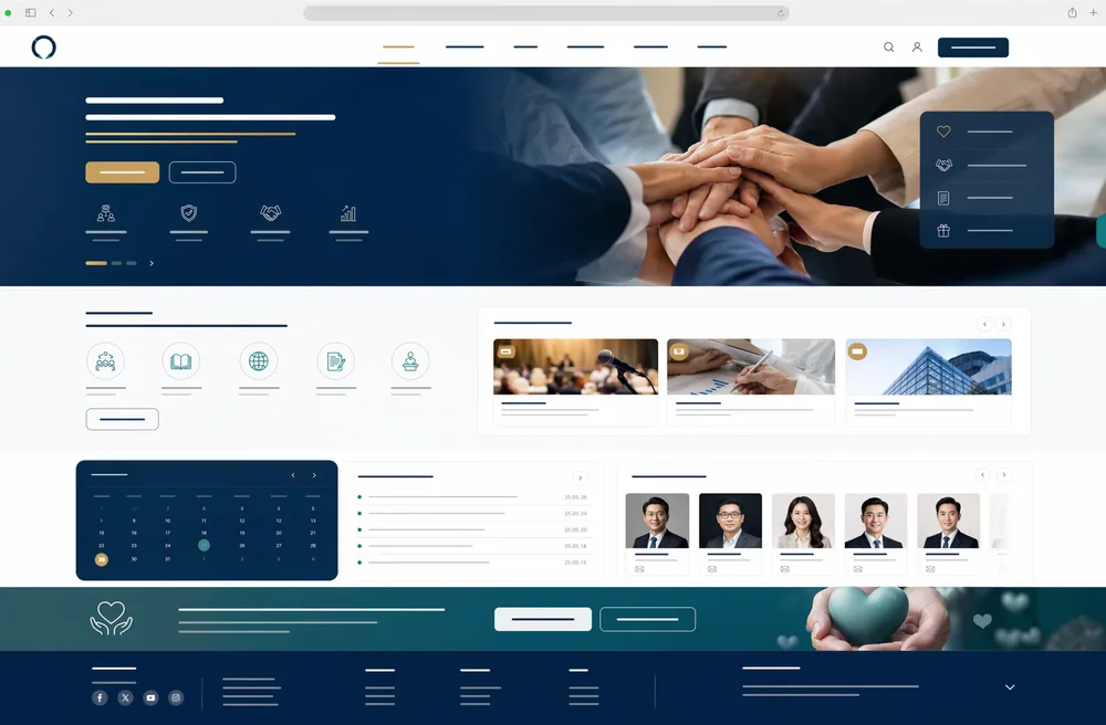 협회 단체 홈페이지 샘플