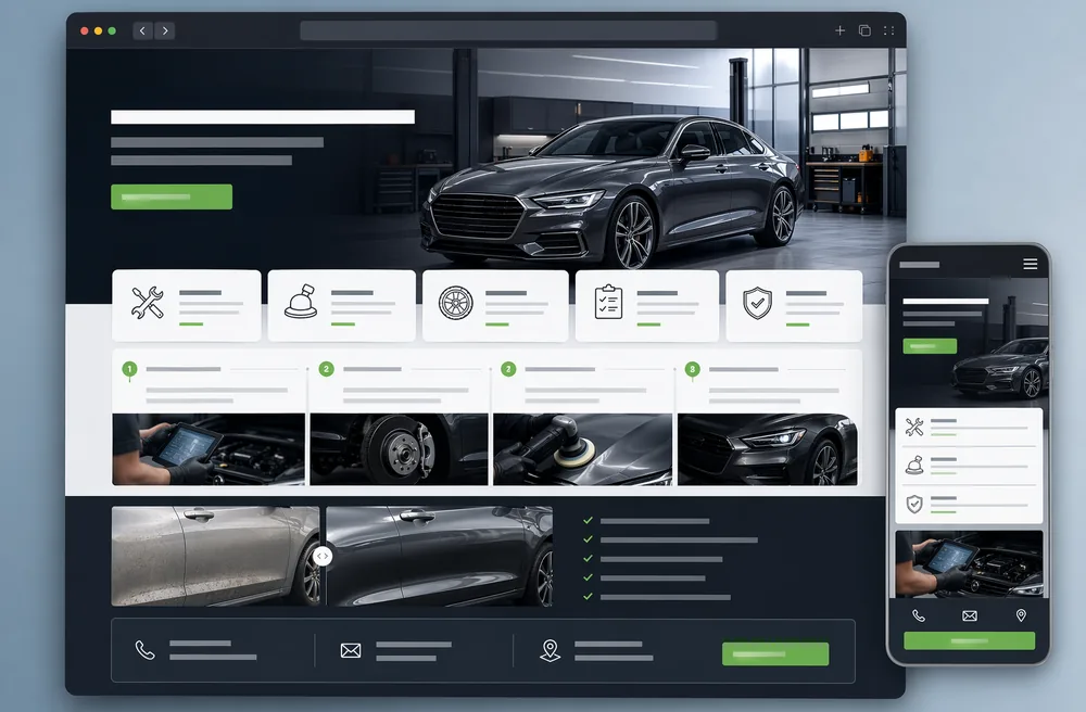 자동차 정비 홈페이지 샘플