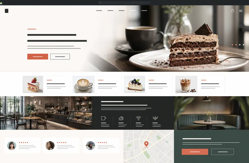 카페 홈페이지 샘플