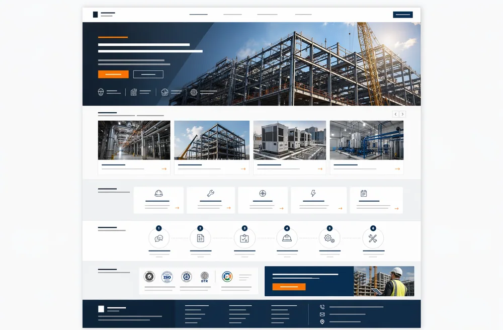 건설 설비 홈페이지 샘플