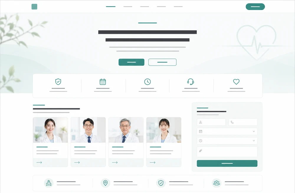 클리닉 미니멀 홈페이지 샘플