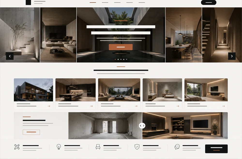 인테리어 갤러리형 홈페이지 샘플