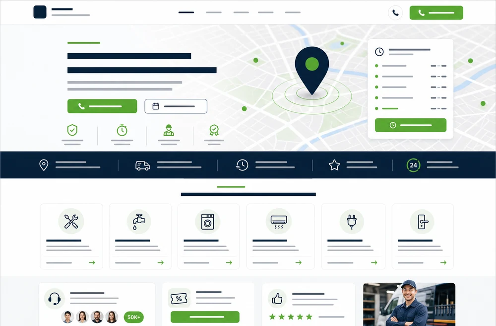 로컬 서비스 지도형 홈페이지 샘플