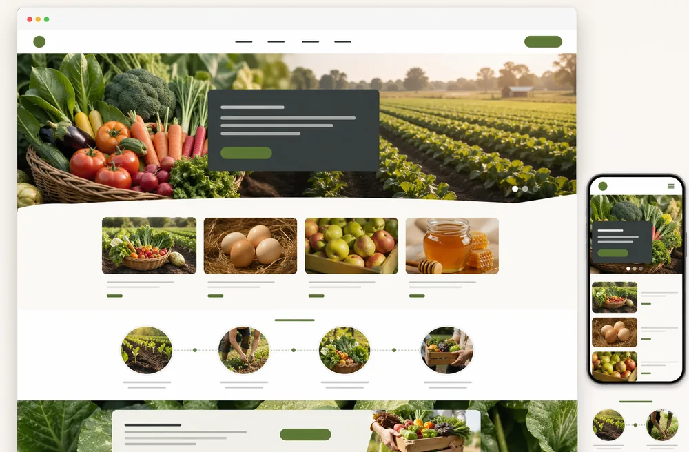 농장 로컬푸드 홈페이지 샘플