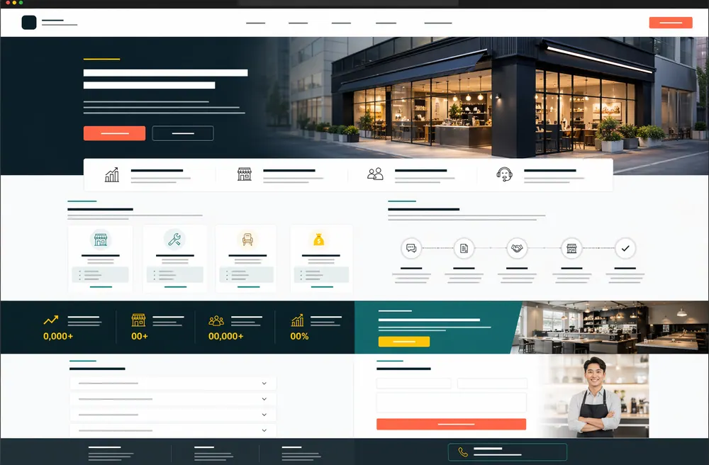프랜차이즈 홈페이지 샘플