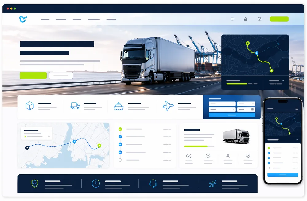 물류 운송 홈페이지 샘플