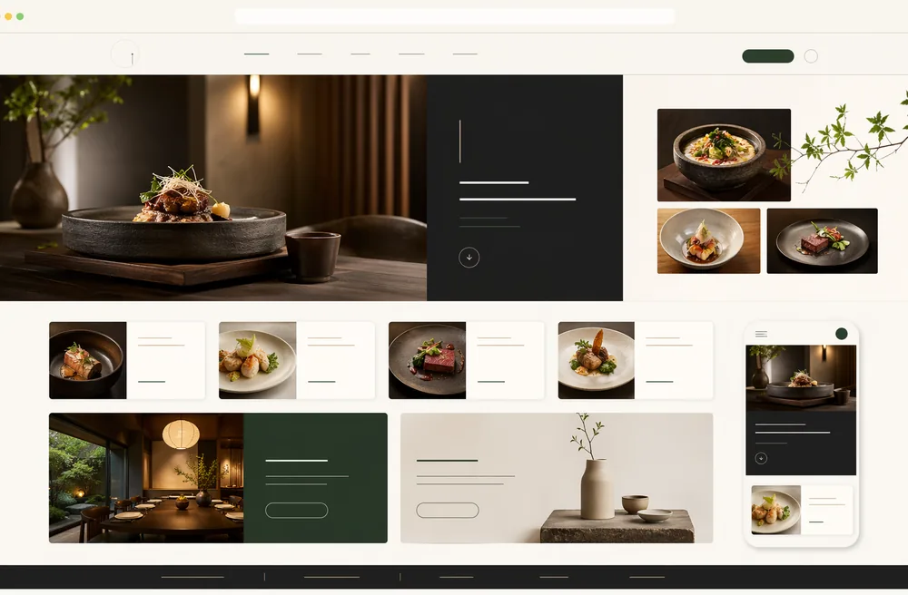 음식점 레스토랑 홈페이지 샘플
