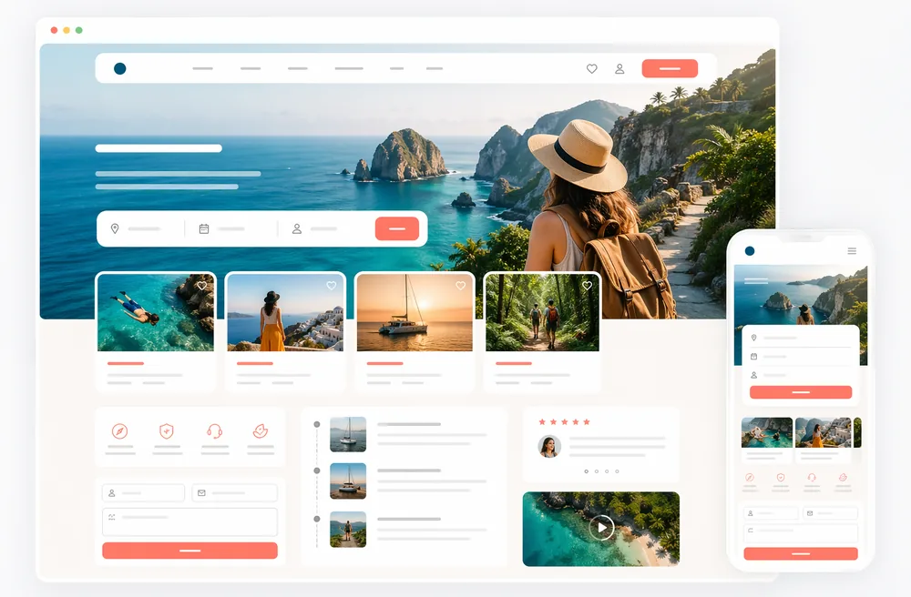 여행 체험 홈페이지 샘플